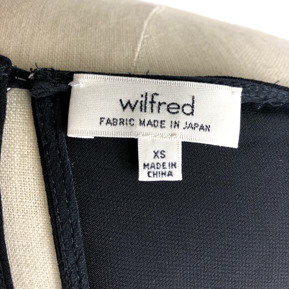 WILFRED ARITZIA Black Crepe Sleeveless Pillet Midi Dress Size XS Japanese Fabric - Picture 4 of 7